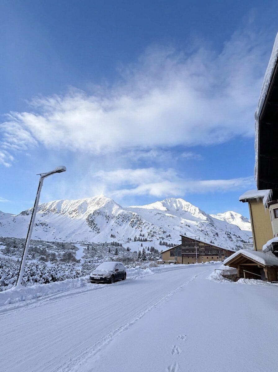 Winterliche Ringstraße rund um das Hotel Bogensperger